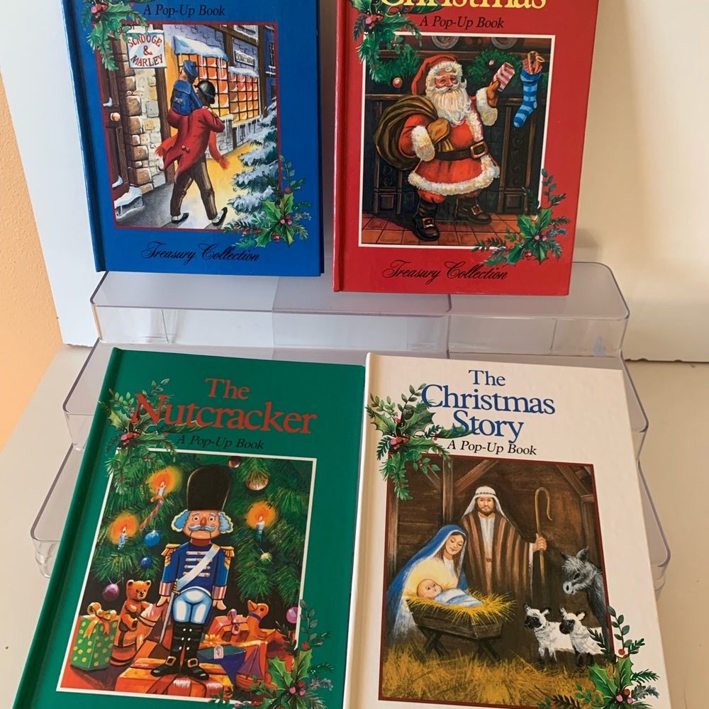 Christmas Pop-Up Book Treasury Collection set a four 1989